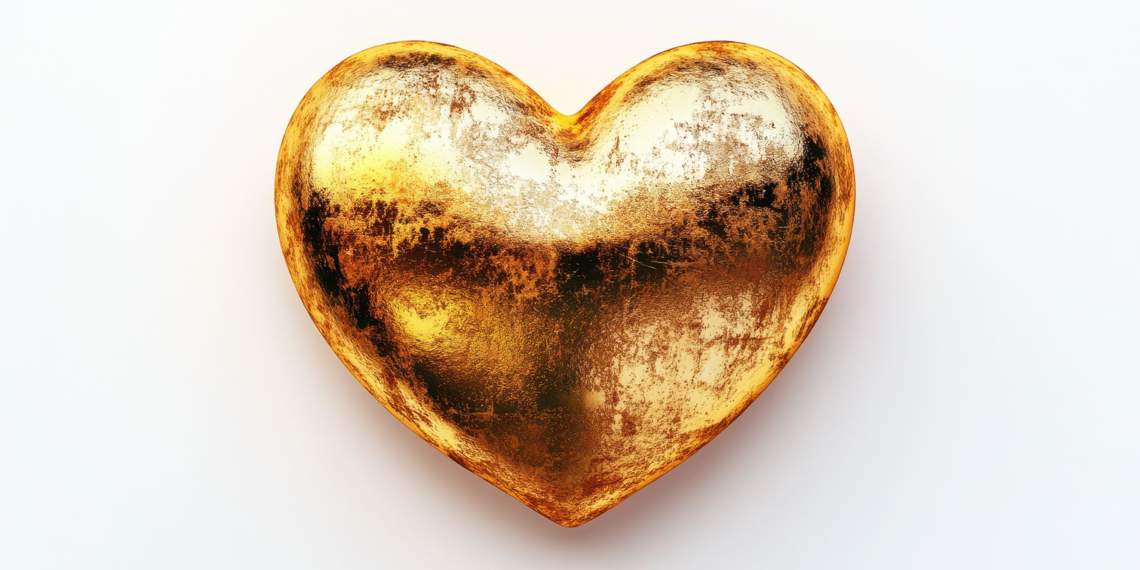 Golden heart sculpture symbolizing love and affection for special occasions and celebrations